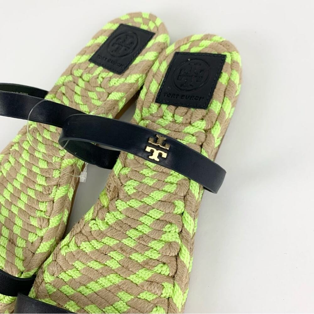Tory Burch Two Band Flat Espadrille Slide Sandals 8.5 - Picture 8 of 14